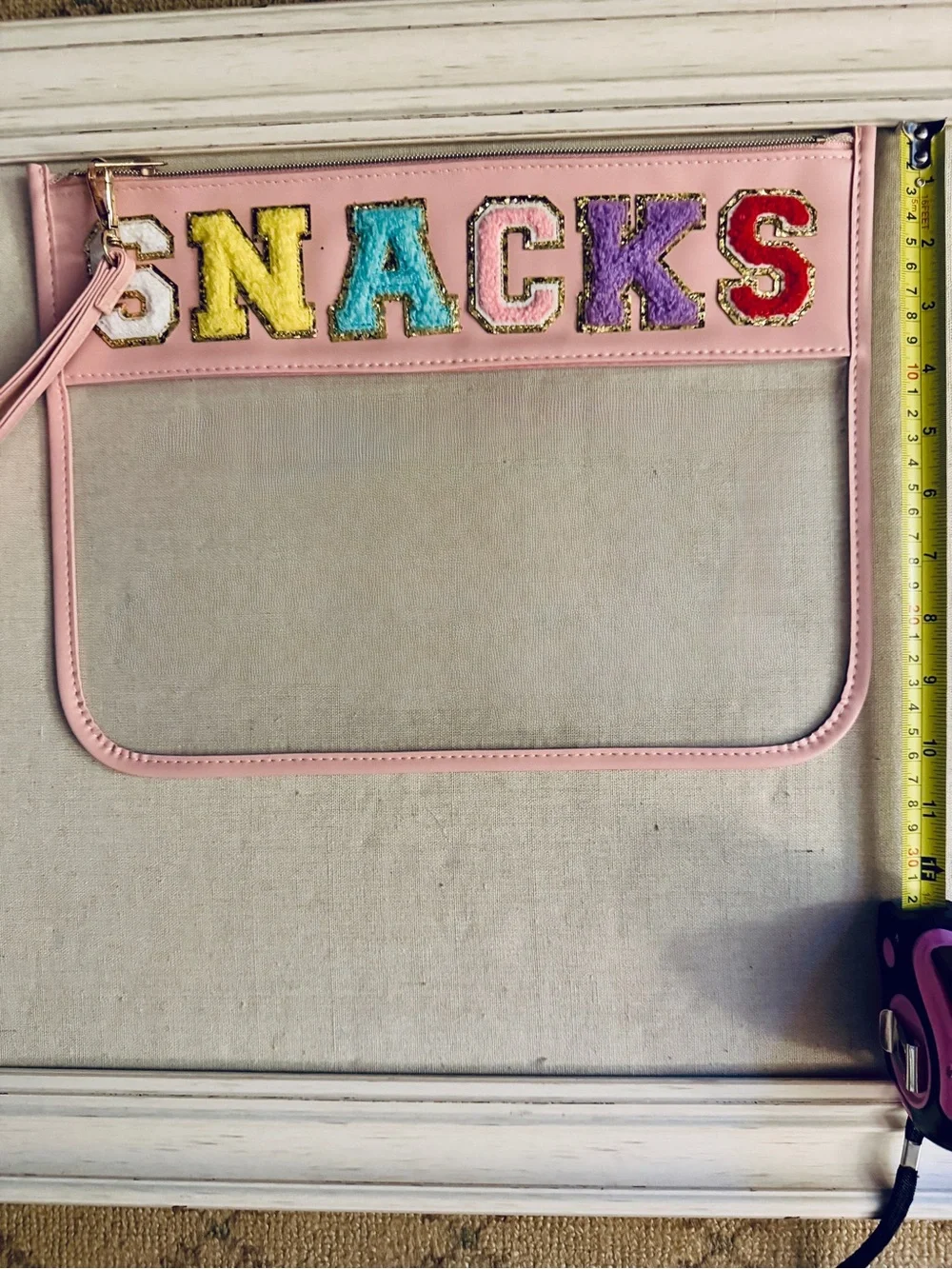 Travel Pouches w chenille lettering set of 3  NWOT